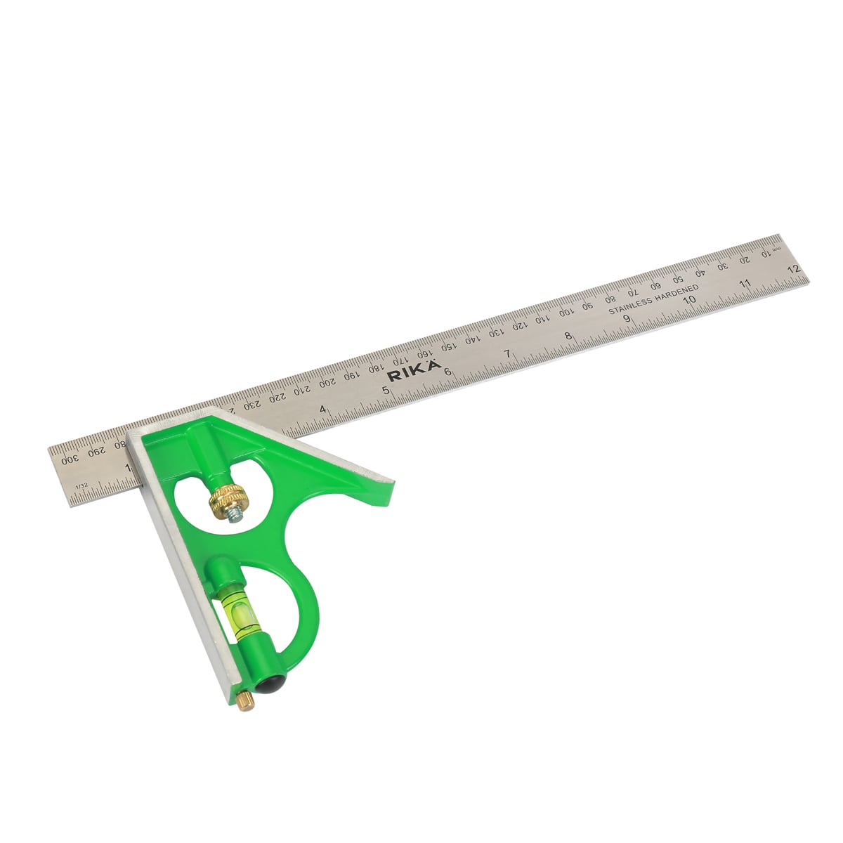 Rikä 6in Combination Square | Stainless Steel | Built-In Spirit Level